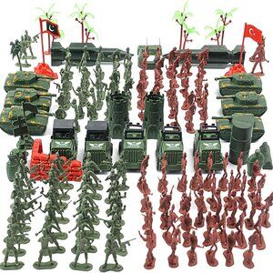 307 PCS Army Men Military Playset Soldiers Figures and Accessories with Handbag
